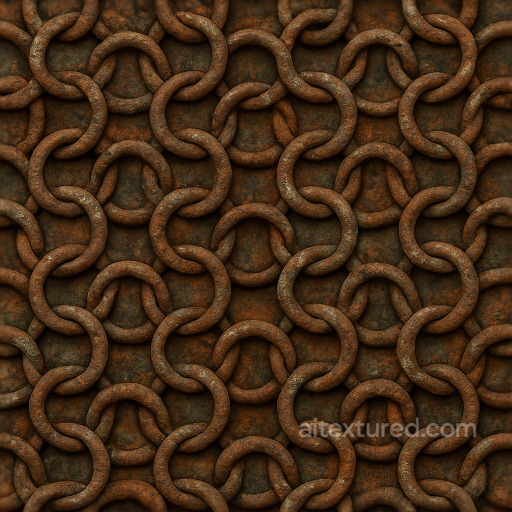 8K PBR Chainmail With Rusted Rings And Weathered Chainmail Look seamless Chainmail PBR texture