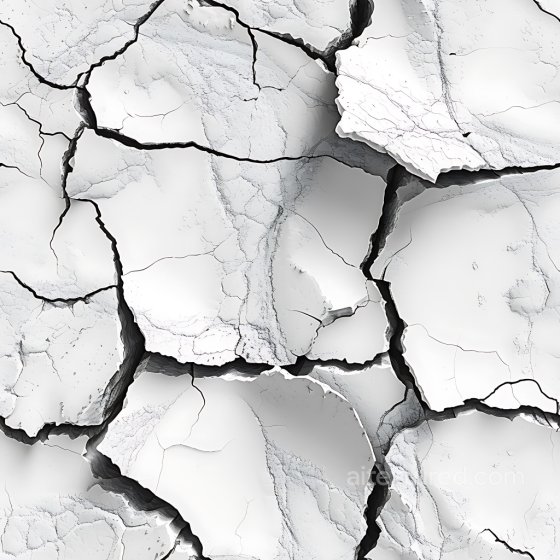 Cracked White Plaster PBR Texture with Deep Fractures and Layered Cracks Cracked & Holes texture preview
