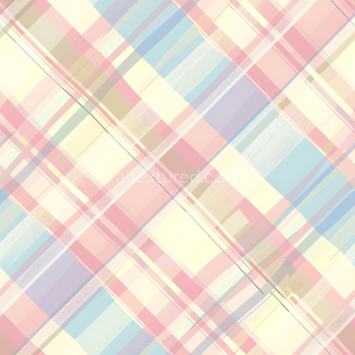 Seamless 3D PBR Pastel Plaid Metal Texture with Soft Layered Stripes