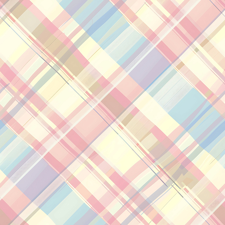 Soft Pastel Multicolor Plaid Fabric Pattern seamless PBR texture preview