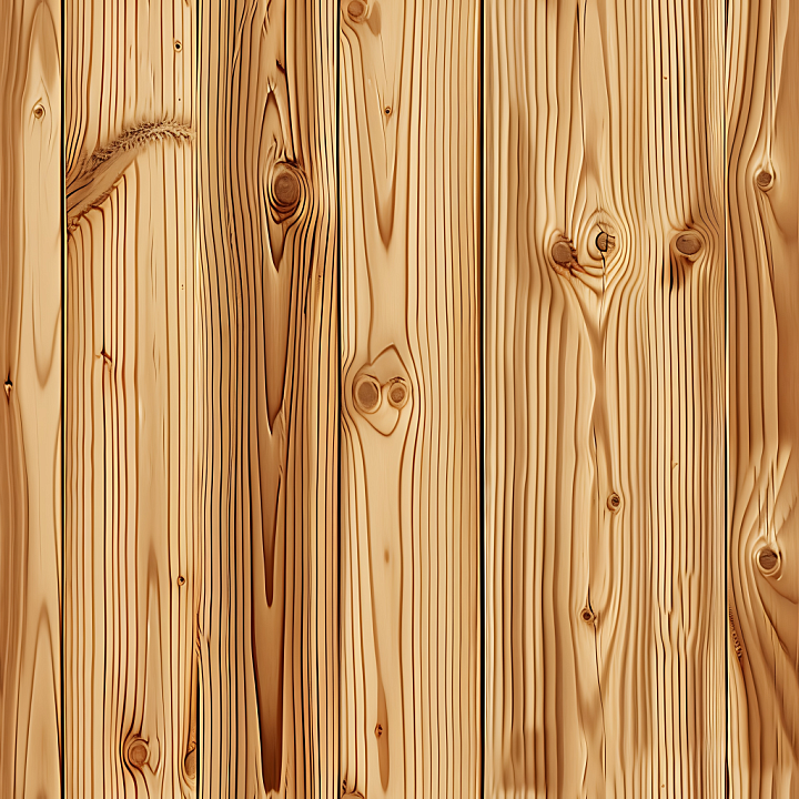Pine Wood Planks with Natural Knots and Grain Pattern seamless PBR texture preview