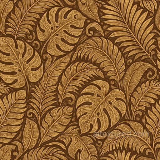 Ornate Tropical Leaves Seamless Texture seamless Foliage PBR texture