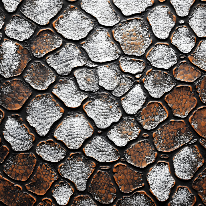Skin Featuring Cracked Aged Skin with Detailed Pores and Natural Tonal… seamless PBR texture preview