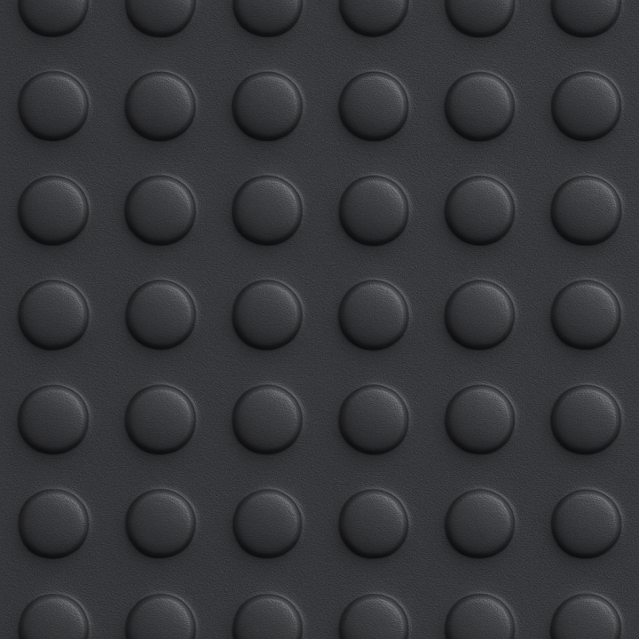 Tactile Plate Circular Bumps On Matte Black Plastic Plate seamless PBR texture preview