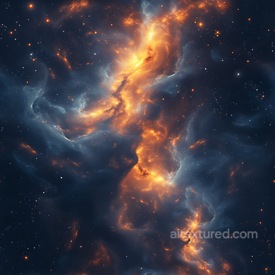 Nebula Space Texture with Vivid Orange Glows and Soft Blue Cosmic Clouds Star, space, planets texture preview