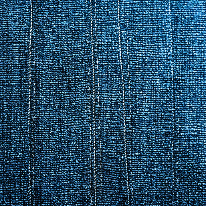 Cracked Denim Fabric with Worn Stitch Details seamless PBR texture preview