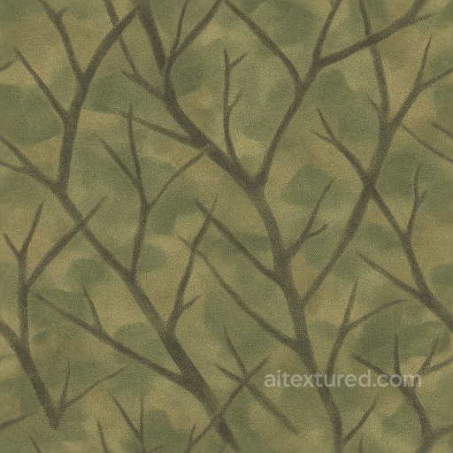 Twigs Pattern Woodland Camouflage Fabric seamless Color Camouflage PBR texture