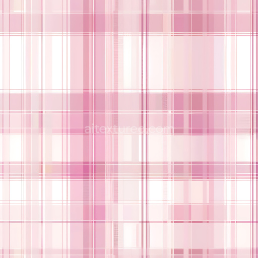 Seamless 3D PBR Texture Featuring Soft Pink Plaid Fabric Pattern