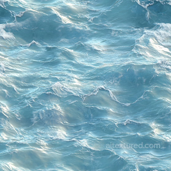Ocean Water Texture Featuring Realistic Waves and Foam Water texture preview