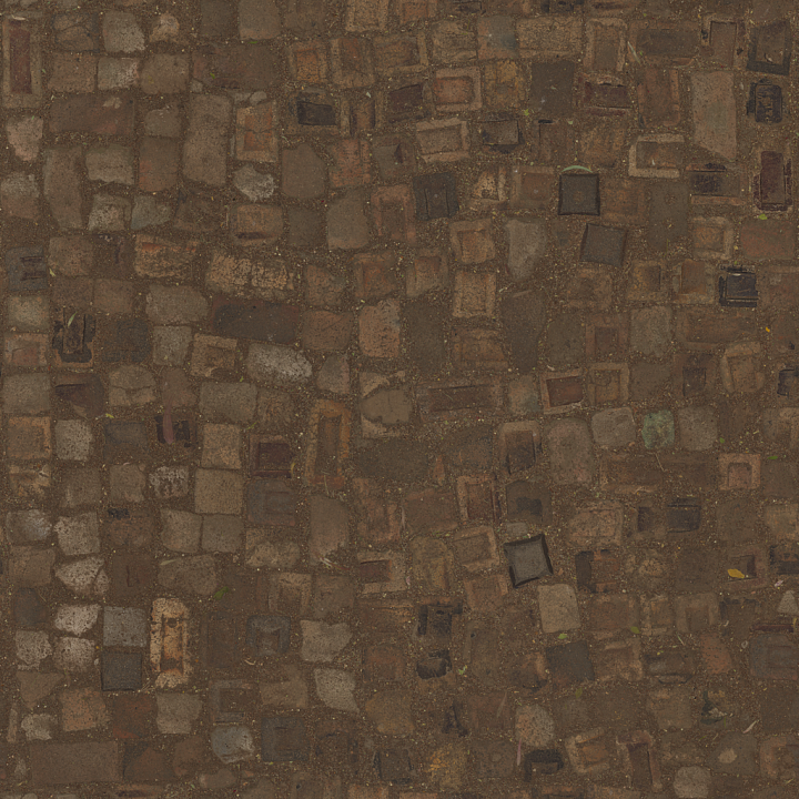 Recycled Brick Floor seamless PBR texture preview