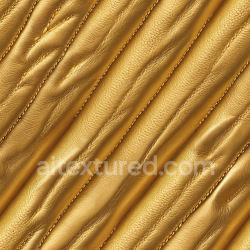 seamless Seamless 3D Golden Quilted Leather PBR Texture with Stitched Padded Panels texture 8k free download PBR