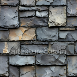 seamless Seamless 3D Weathered Slate Stone Wall PBR Texture with Rough Fractured Surfaces texture 8k free download PBR