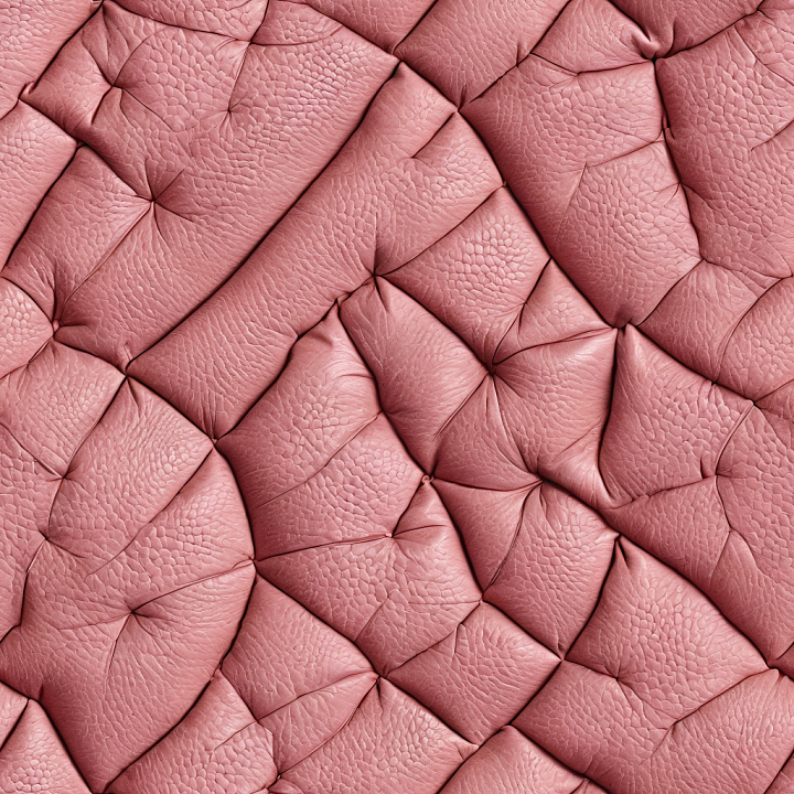 Pink Quilted Pebbled Leather with Wrinkles and Folds seamless PBR texture preview