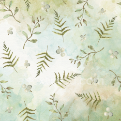 seamless Seamless 3D PBR Texture of Soft Watercolor Greenery with Delicate Ferns and Leaves texture 8k free download PBR