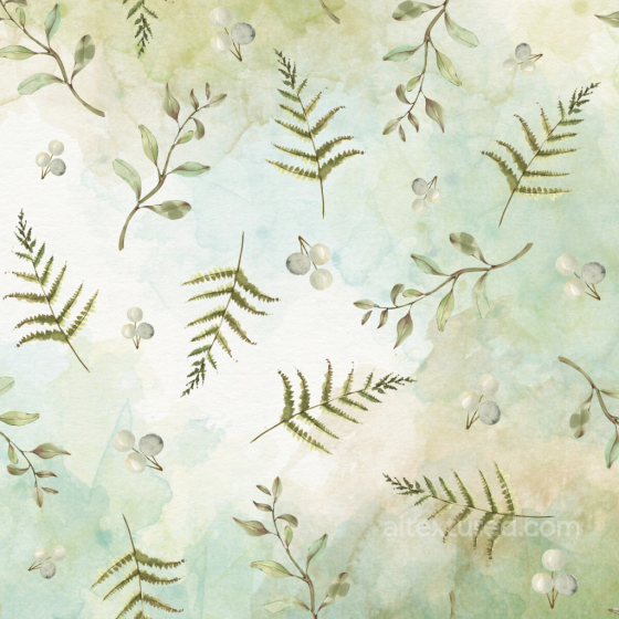 Soft Watercolor Greenery Seamless Texture with Delicate Ferns and Leaves watercolor greenery texture preview