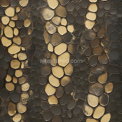Seamless 3D Stylized Cracked Tan Skin PBR Texture with Organic Scales