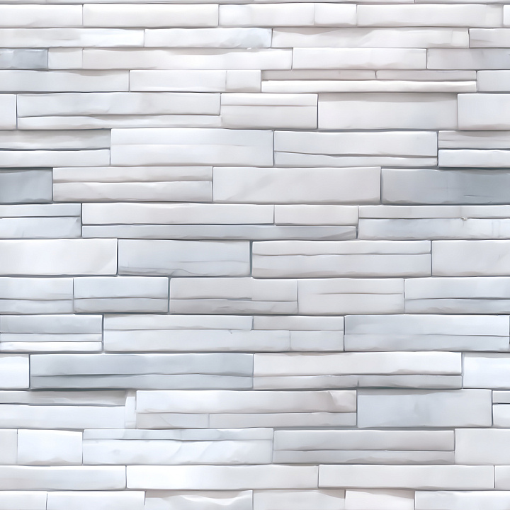 Cracked White Brick Wall with Subtle Damages seamless PBR texture preview