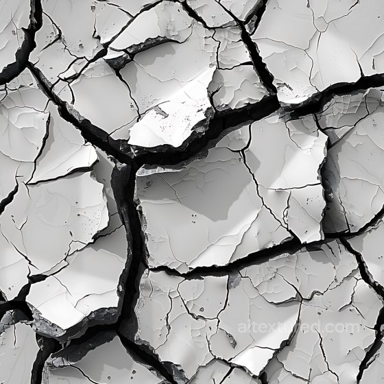 Cracked Concrete Texture With Deep Jagged Fractures And Chipped Edges Cracked & Holes texture preview