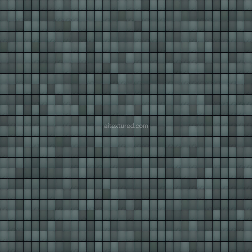 Seamless PBR facade texture with a dark patterned design