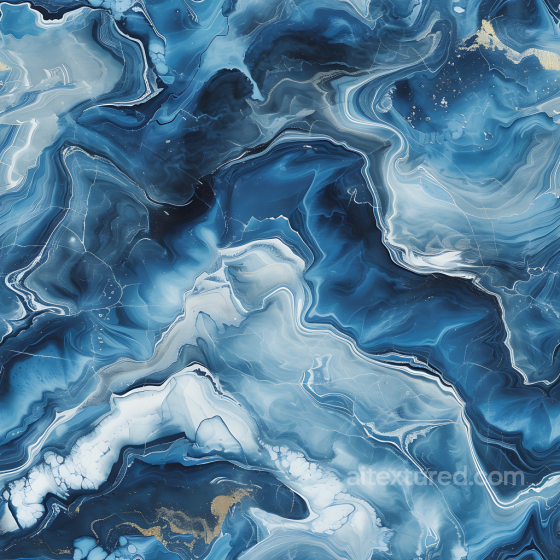 Blue Marble PBR Texture with Fluid Veins and Gold Highlights Marble texture preview