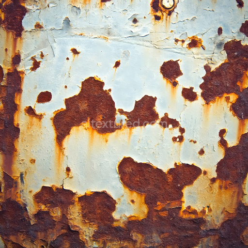Seamless 3D Cracked and Peeling Rusty Metal PBR Texture with Corroded Surface