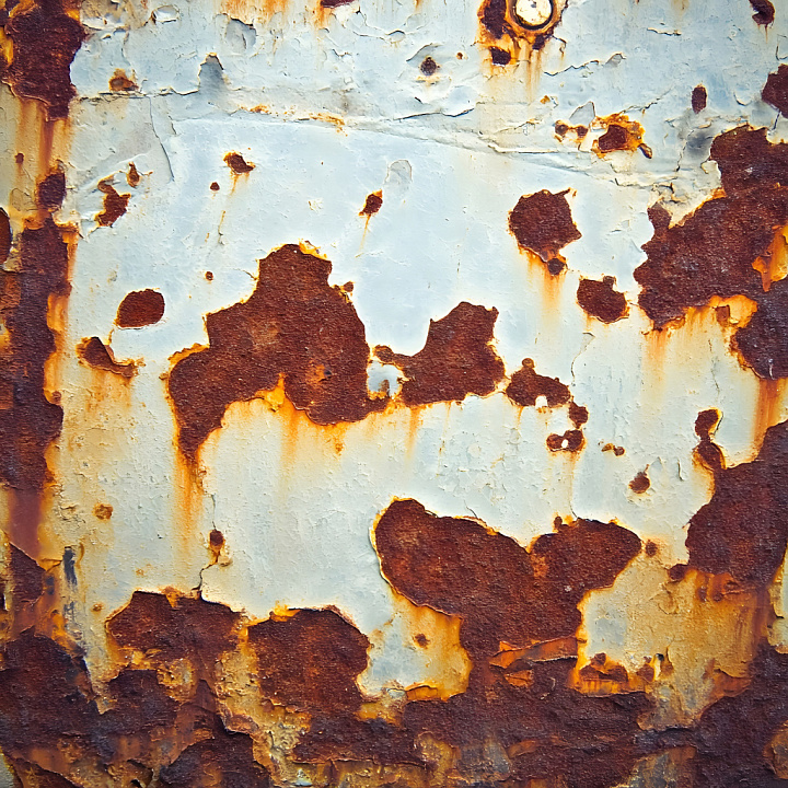 Cracked and Peeling Rusty Metal with Corroded Surface seamless PBR texture preview