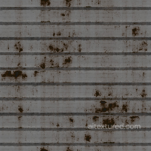 Archviz Corrugated Metal Rust Rusted Sci Scifi - Seamless PBR Texture seamless Sci-fi PBR texture