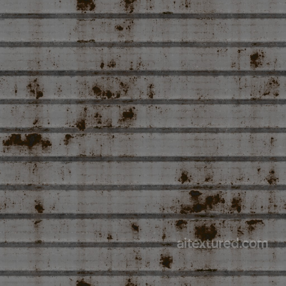 Archviz Corrugated Metal Rust Rusted Sci Scifi - Seamless PBR Texture Sci-fi texture preview