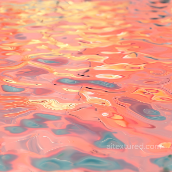 Water PBR Texture Featuring Stylized Colorful Surface with Smooth Wave Ripples Water texture preview