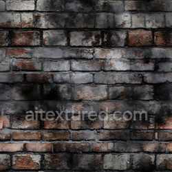 seamless Seamless 3D PBR Cracked Brick Wall Texture with Dark Stains and Weathered Surface texture 8k free download PBR