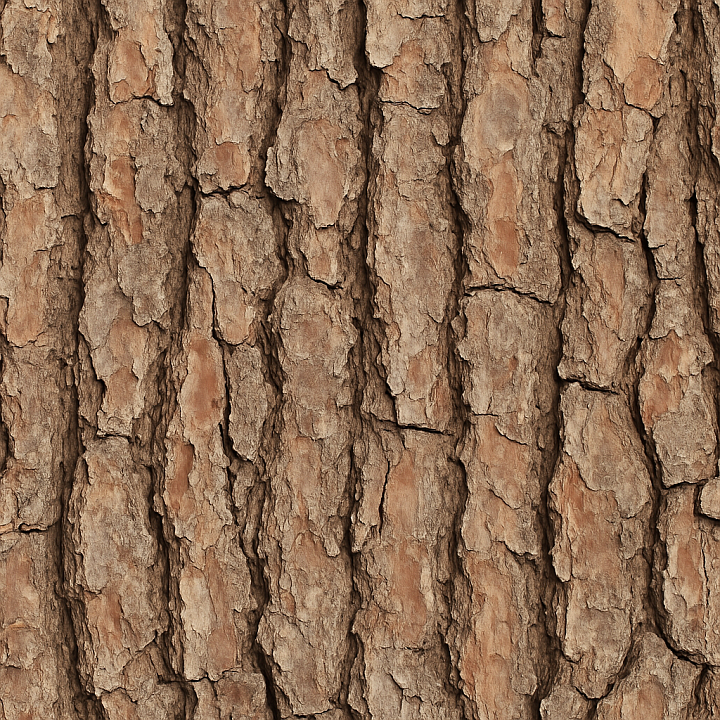 Worn Pine Bark Wood seamless PBR texture preview