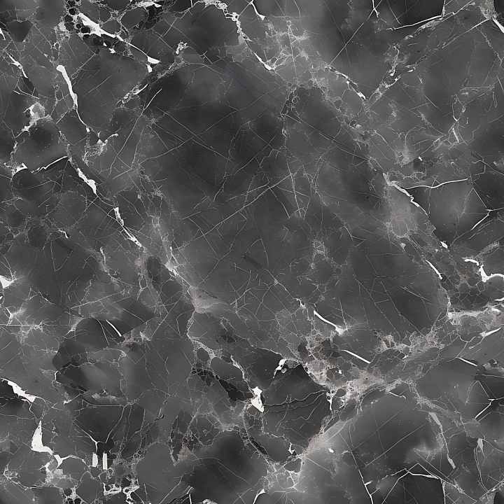 Elegant Charcoal Gray Marble with Fine Veins seamless PBR texture preview