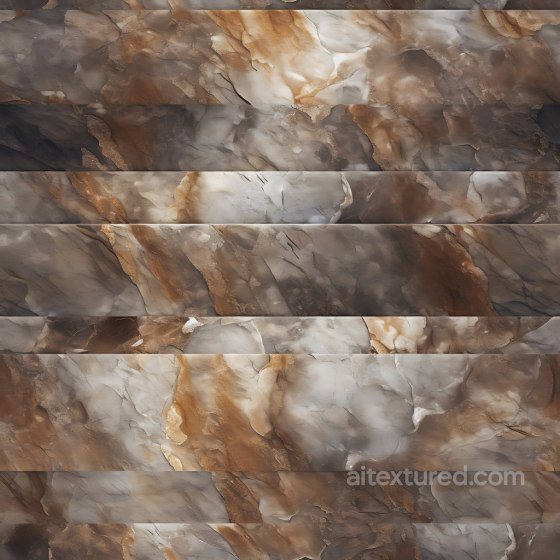 Brown and Gray Marble Steps PBR Texture with Polished Stone Veins Marble texture preview