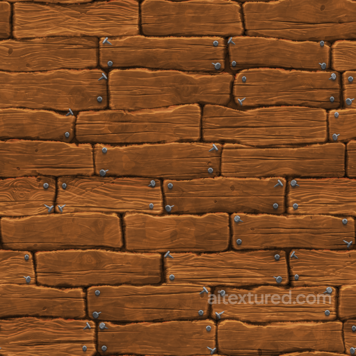 Stylized Cartoon Floor Planks Wood - Seamless PBR Texture seamless Wood PBR texture