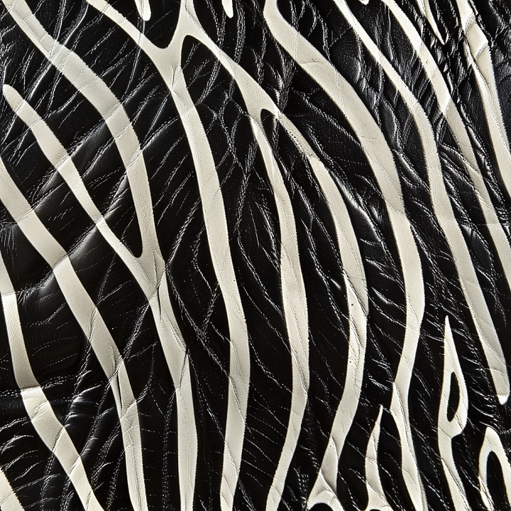 Glossy Black Leather with White Abstract Patterns seamless PBR texture preview