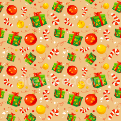 seamless Seamless 3D PBR Texture of Colorful Christmas Digital Paper with Gift Boxes and Candy Canes texture 8k free download PBR