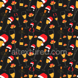 seamless Seamless 3D PBR Digital Paper Texture with Festive Champagne and Holiday Icons texture 8k free download PBR