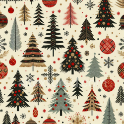 seamless Seamless 3D PBR Texture of Stylized Christmas Trees and Ornaments texture 8k free download PBR